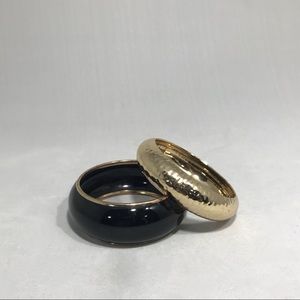 Gold and black Statement Bangles